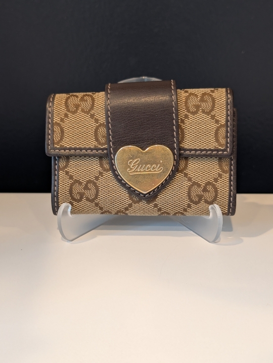 Gucci Accessories - Gucci GG Beige and Brown Canvas Key Holder/Case